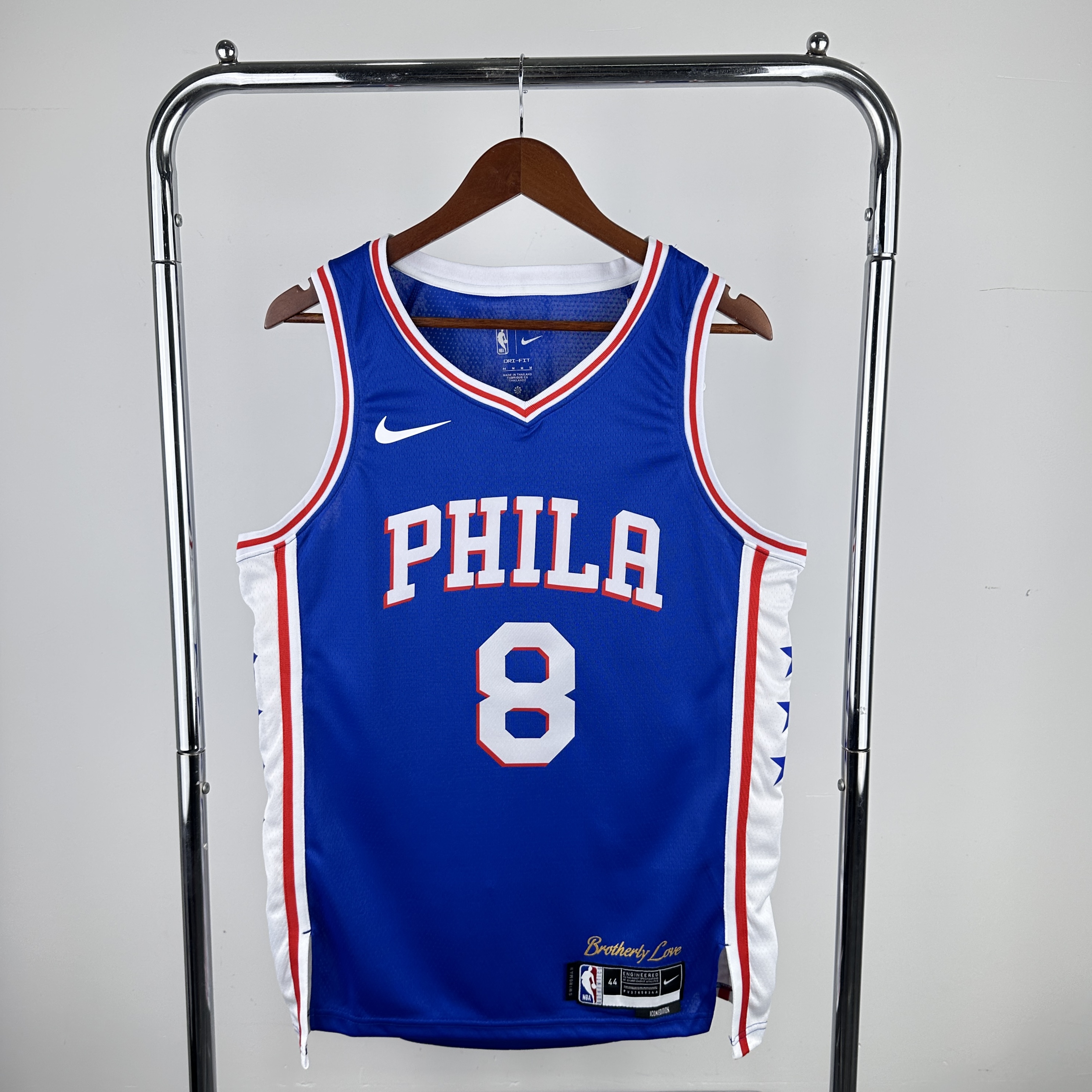 Men Philadelphia 76ers #8 George Blue Seasons Nike 2024 NBA Jersey